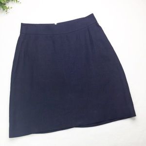 Linen Navy Blue Skirt Ralph Lauren Black Label